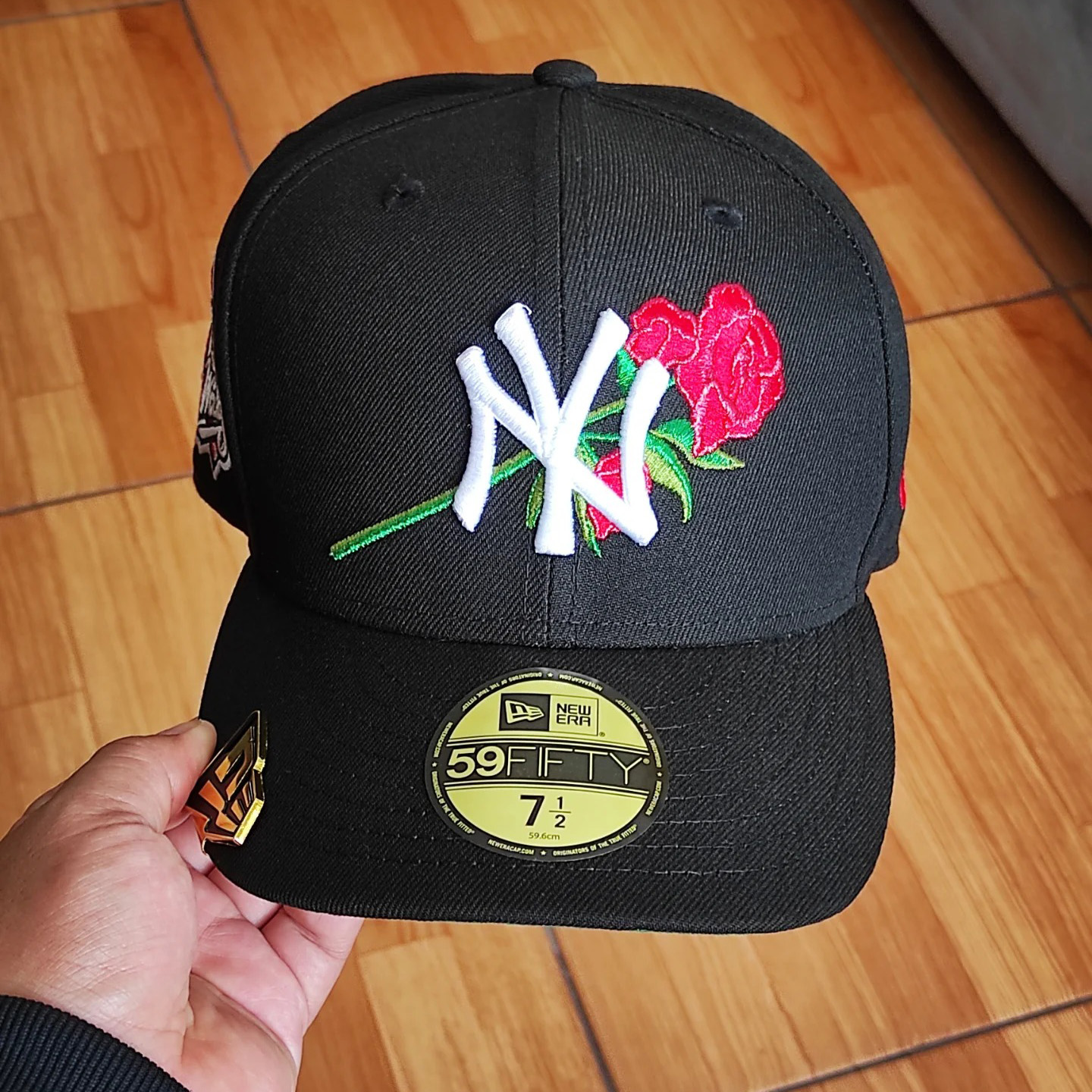 NEW ERA NEW YORK YANKEES WORLD SERIES 1999 BLACK ROSE EDITION EMBROIDERED CASUAL BASEBALL CAP-Maverick