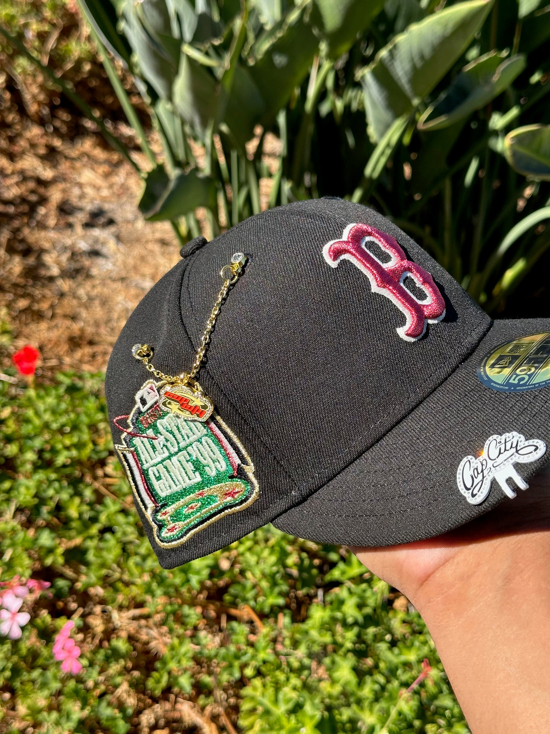 NEW ERA EXCLUSIVE 59FIFTY BLACK BOSTON RED SOX W/ 1999 ALL STAR GAME SIDE PATCH-Maverick