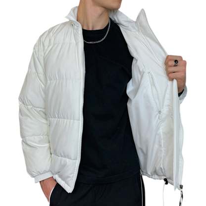 Vintage 90s Rare Down Spellout Pufferjacke Wei?-Maverick