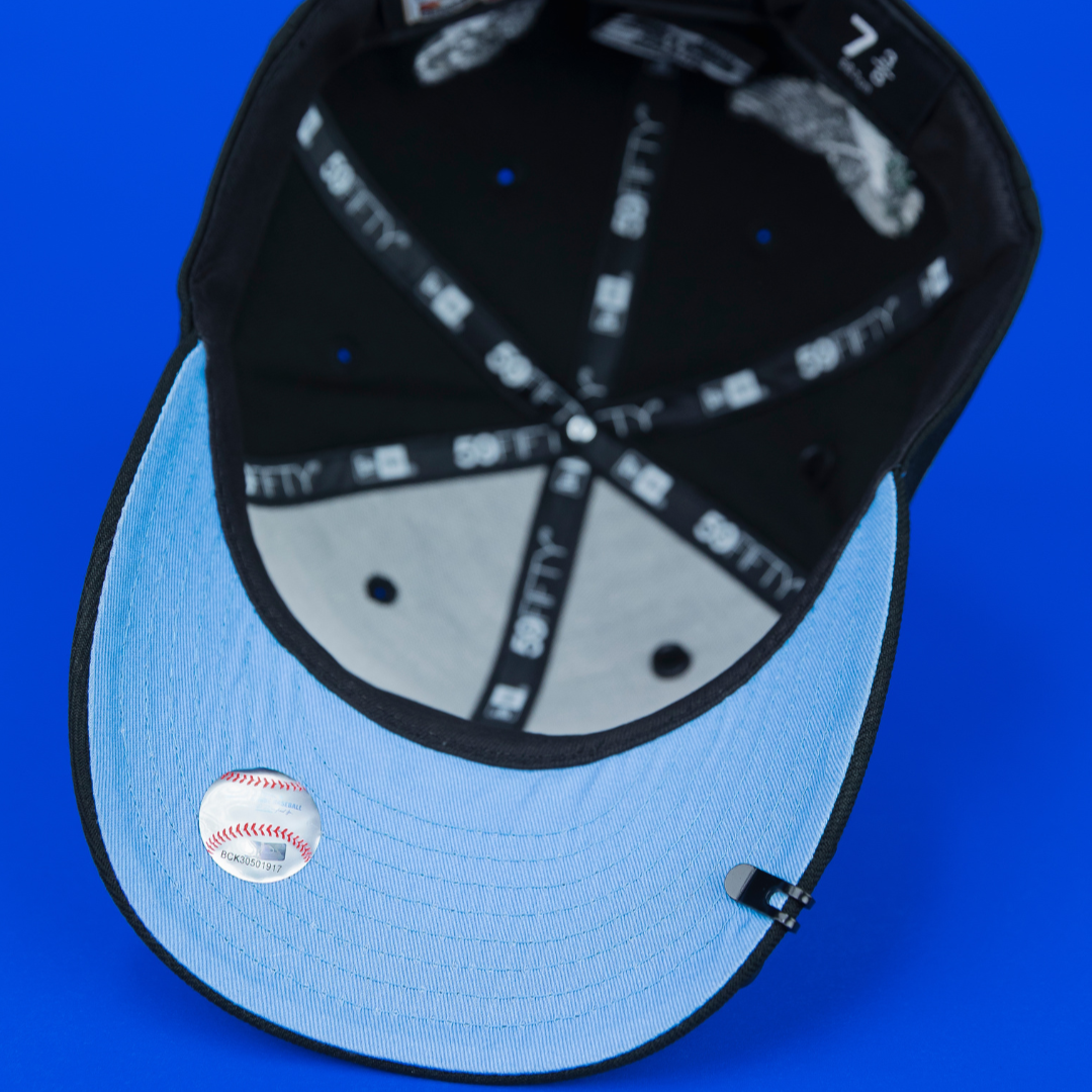 NEW ERA EXCLUSIVE 59FIFTY BLACK LOS ANGELES DODGERS "HEAVENLY CITY" W/ 50TH ANNIVERSARY SIDE PATCH-Maverick