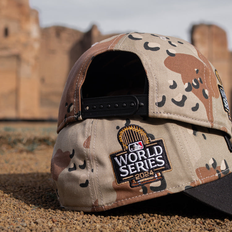 EXCLUSIVE 9FORTY A-FRAME LOS ANGELES DODGERS 2024 WORLD SERIES DESERT CAMO – NEW ERA CAP-Maverick