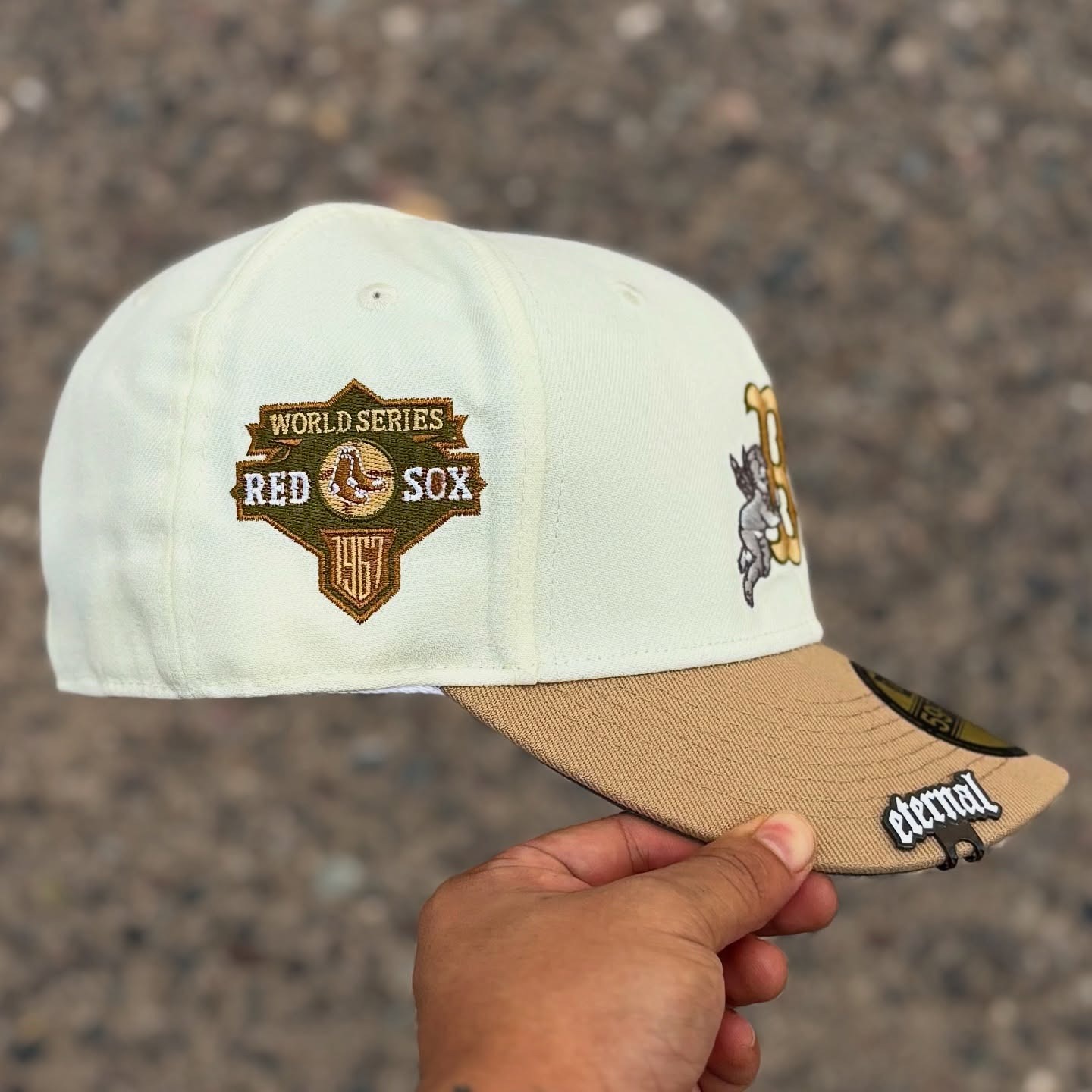 NEW ERA BOSTON RED SOX GOLD JON STAN EMBROIDERED CASUAL BASEBALL CAP-Maverick