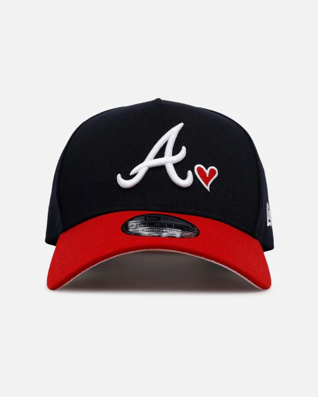 NEW ERA ATLANTA BRAVES 'TEAM COLOR HEARTS' 9FORTY A-FRAME SNAPBACK NAVY/RED-Maverick