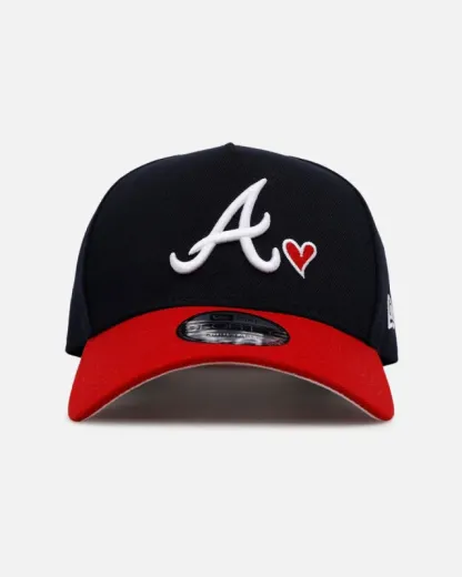 NEW ERA ATLANTA BRAVES 'TEAM COLOR HEARTS' 9FORTY A-FRAME SNAPBACK NAVY/RED-Maverick