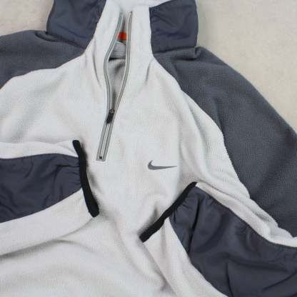 RARE 2000s 1/4 Fleece Grey-Maverick