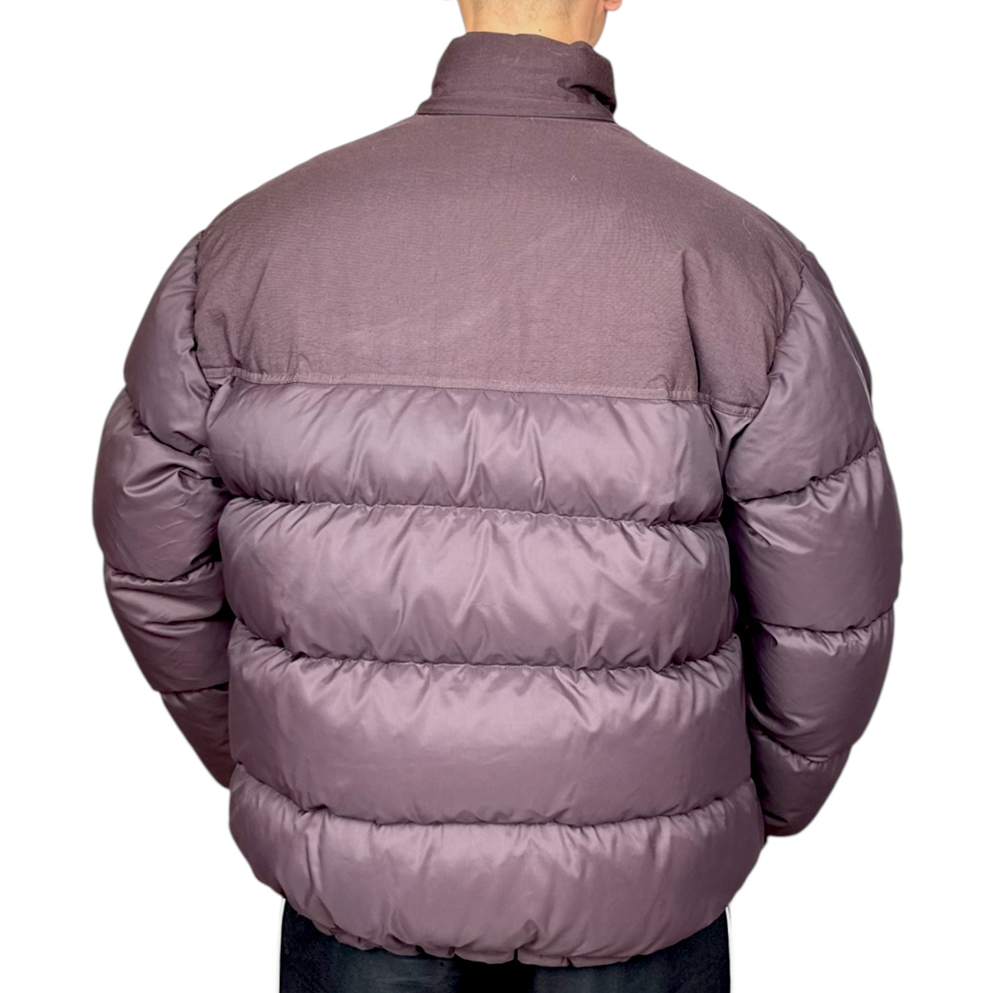 Vintage Y2K Puffer Daunenjacke Rotwein-Maverick