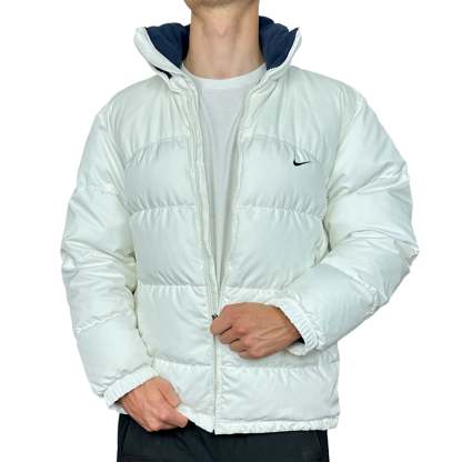 Vintage Y2K Puffer Daunenjacke Wei?-Maverick