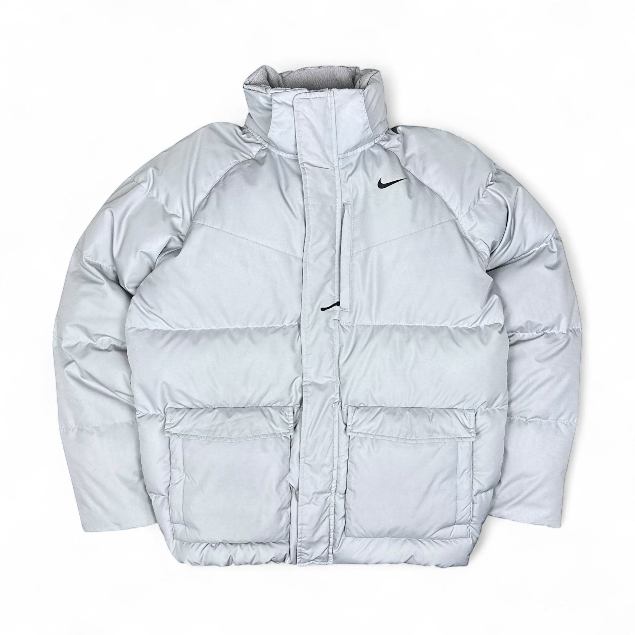 Vintage Y2K Down Pufferjacke Grau-Maverick