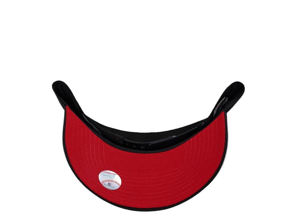 NEW ERA NEW YORK YANKEES WORLD SERIES 1999 BLACK AND RED 9FORTY A FRAME SNAPBACK HAT-Maverick