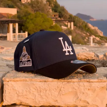 NEW ERA 9FORTY A-FRAME LOS ANGELES DODGERS FIRST LOS ANGELES WORLD SERIES TWO TONE / KHAKI UV SNAPBACK-Maverick