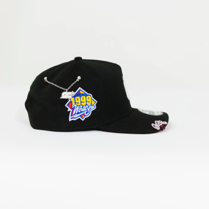 NEW ERA EXCLUSIVE 9FIFTY A-FRAME BLACK NEW YORK YANKEES SNAPBACK W/ 1999 WORLD SERIES SIDE PATCH-Maverick