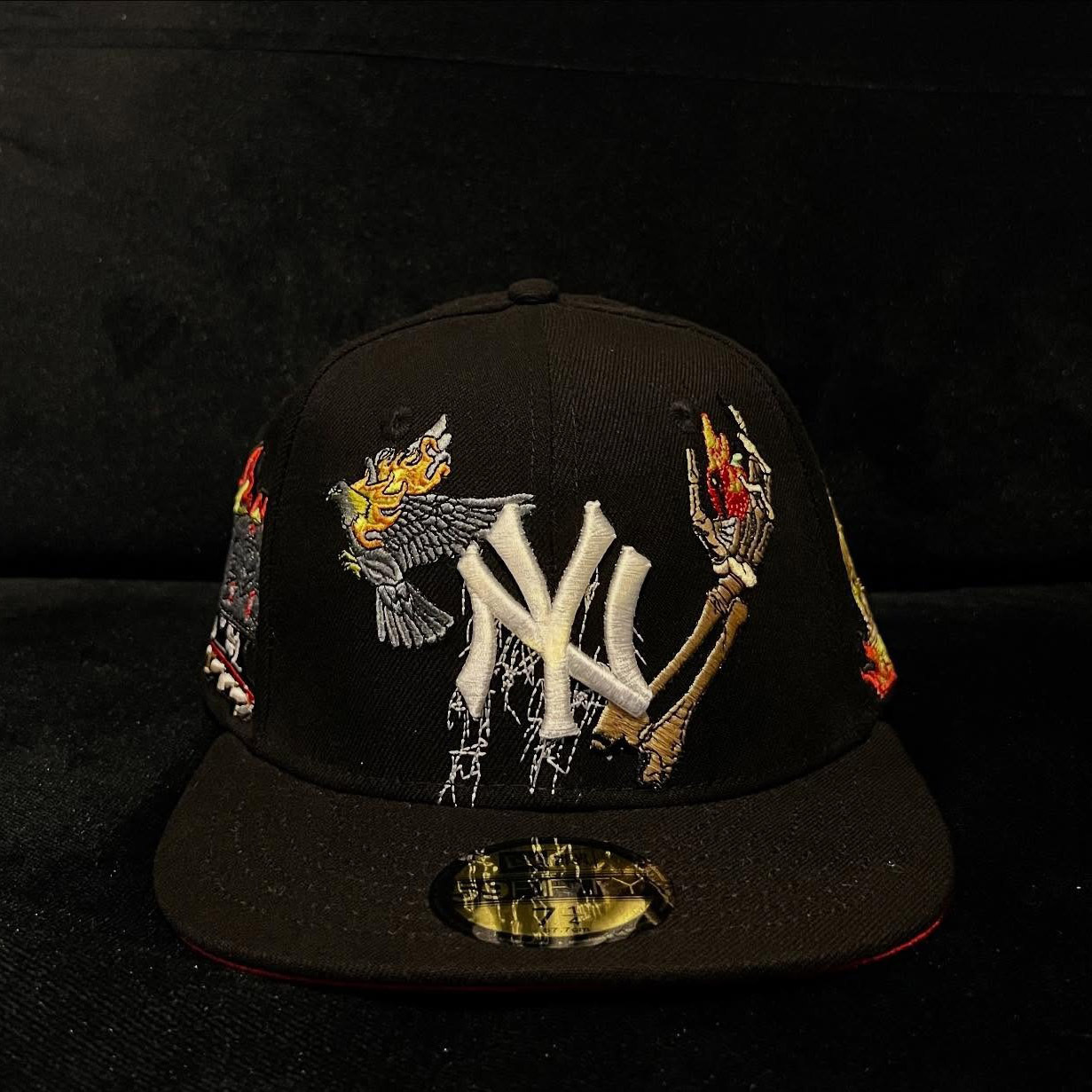 NEW ERA X HELL YORK NEW YORK YANKEES EMBROIDERED CASUAL BASEBALL CAP-Maverick