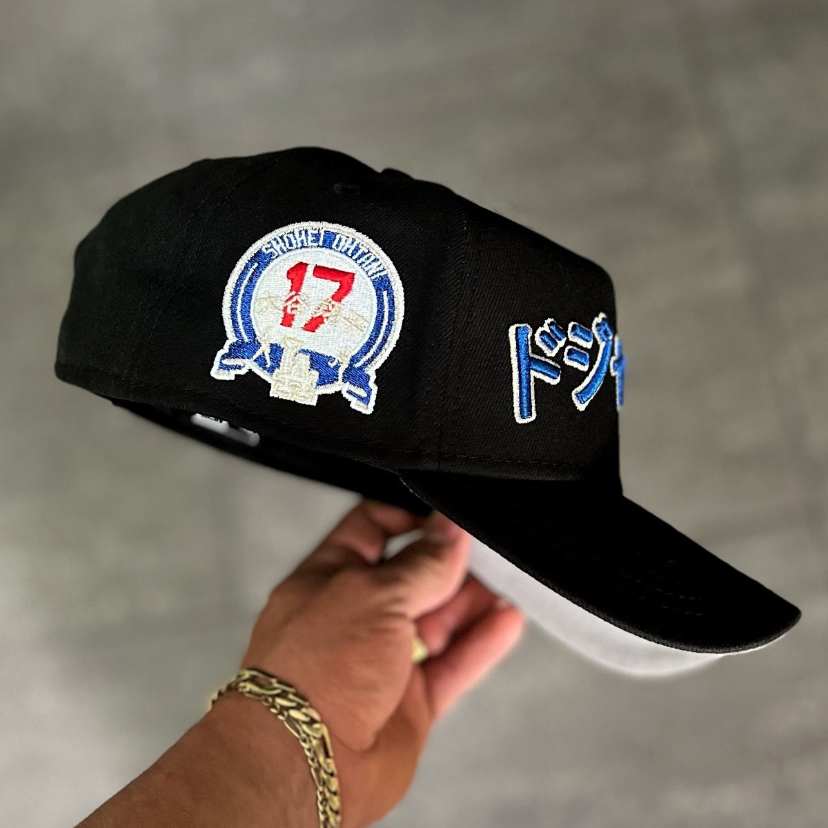 NEW ERA LOS ANGELES DODGERS OHTANI BLACK EMBROIDERED CASUAL BASEBALL CAP-Maverick
