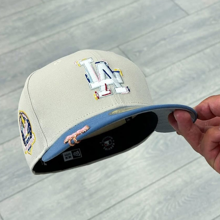 NEW ERA STONE LOS ANGELES DODGERS BRUSH LOGO EMBROIDERED CASUAL BASEBALL CAP-Maverick
