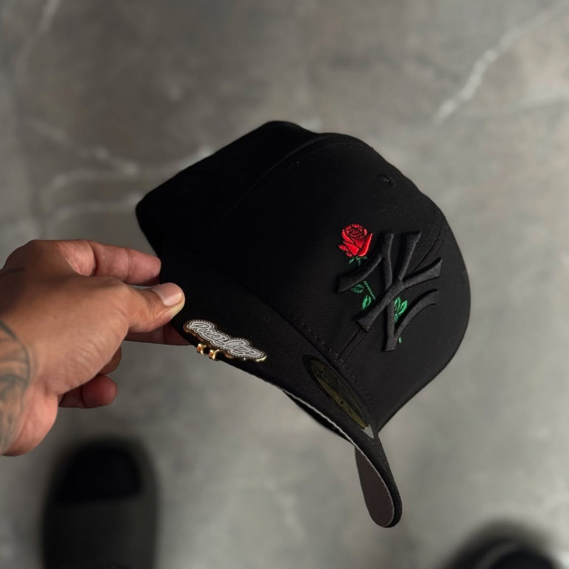 NEW ERA NEW YORK YANKEES ROSE BLACK WORLD SERIES EMBROIDERED CASUAL BASEBALL CAP-Maverick