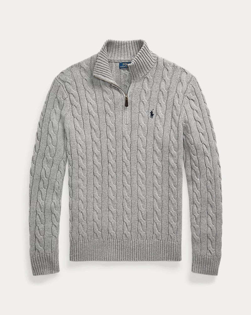 Cable Knit Quarter-Zip