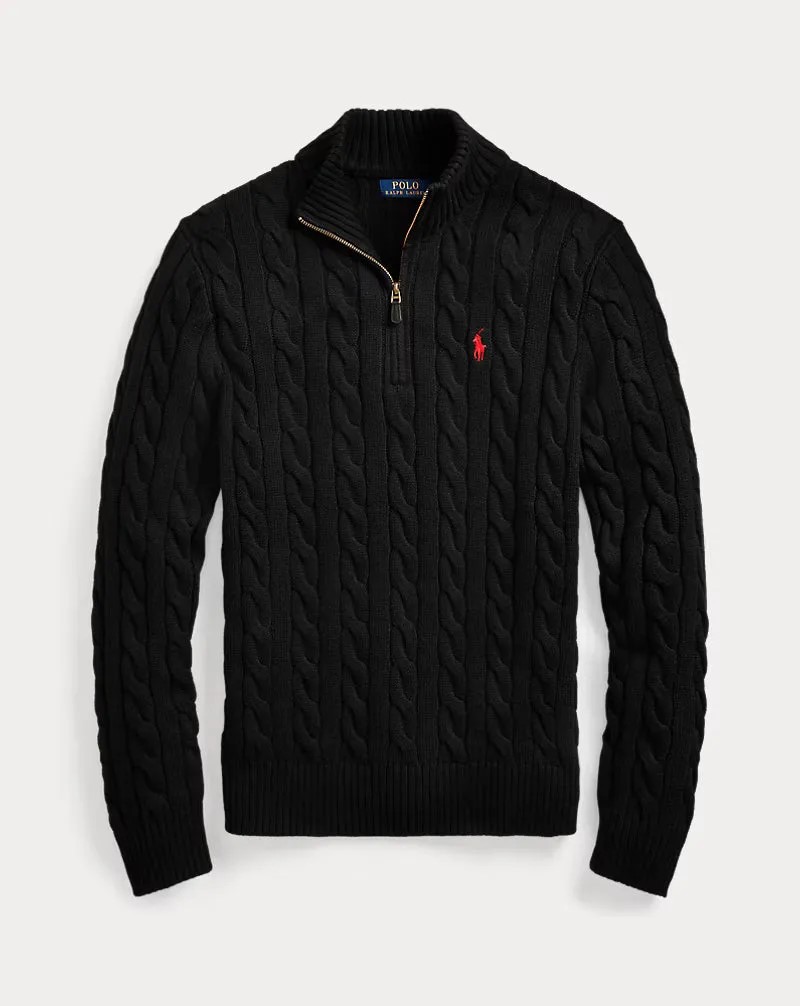 Cable Knit Quarter-Zip