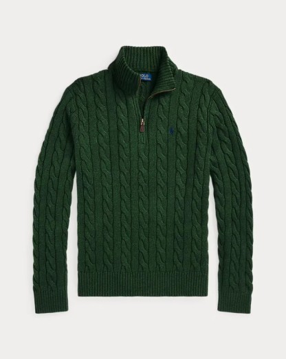 Cable Knit Quarter-Zip