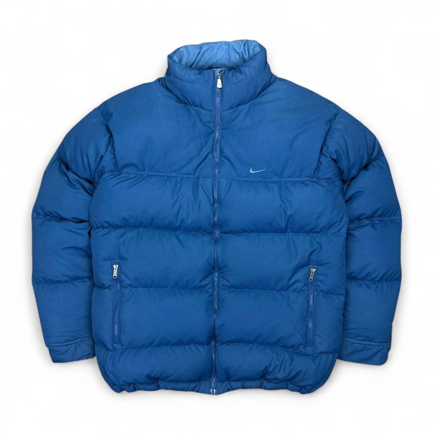 Vintage Y2K Puffer Jacke Blau-Maverick