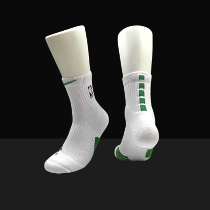 Hoop ArmourMid Length Elite Socks White/Green-Maverick
