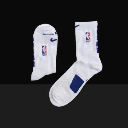 Hoop ArmourMid Length Elite Socks White/Navy-Maverick