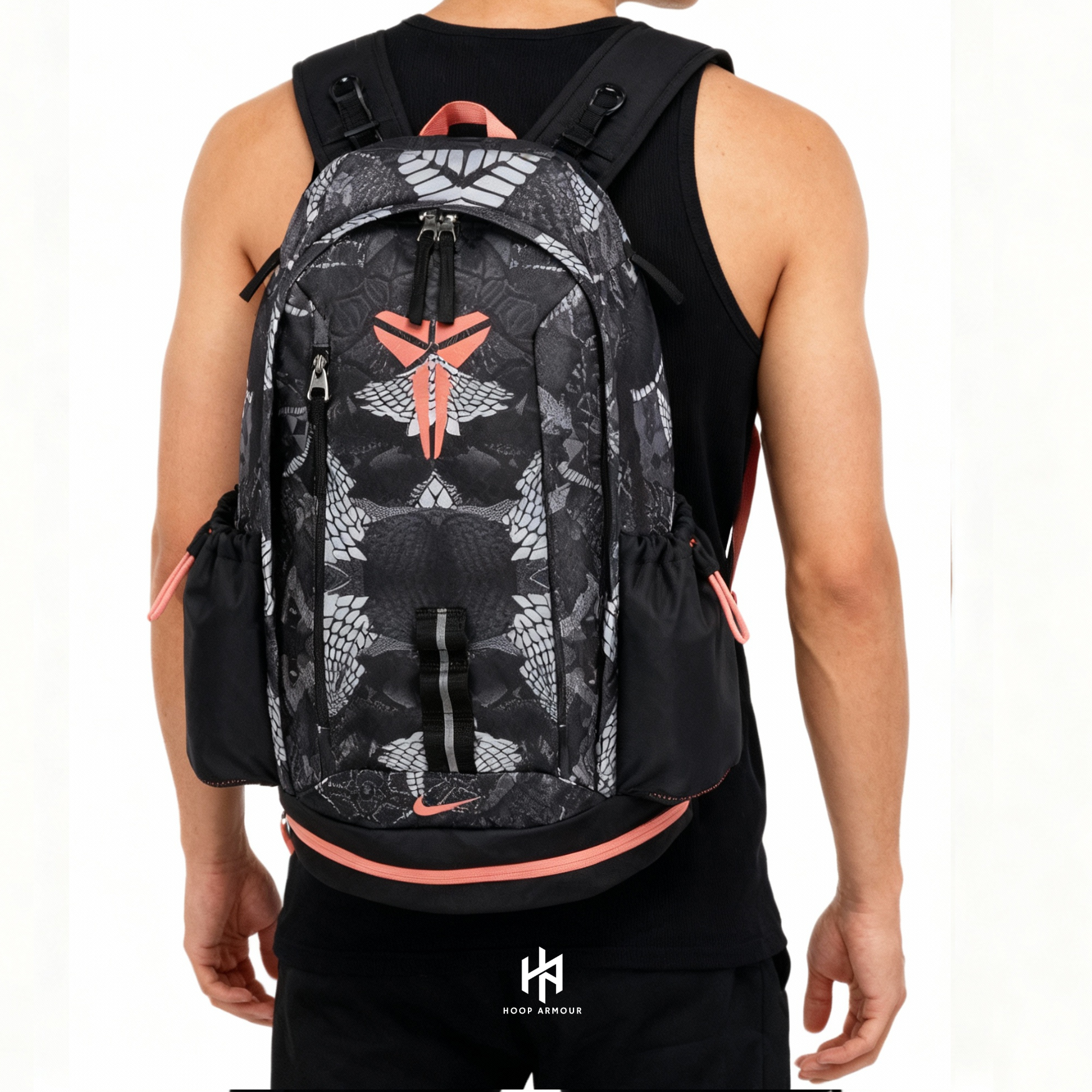 Hoop Armour Mamba Backpack Black Red Snakeskin-Maverick