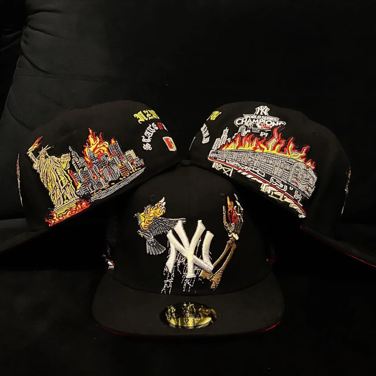 NEW ERA X HELL YORK NEW YORK YANKEES EMBROIDERED CASUAL BASEBALL CAP-Maverick