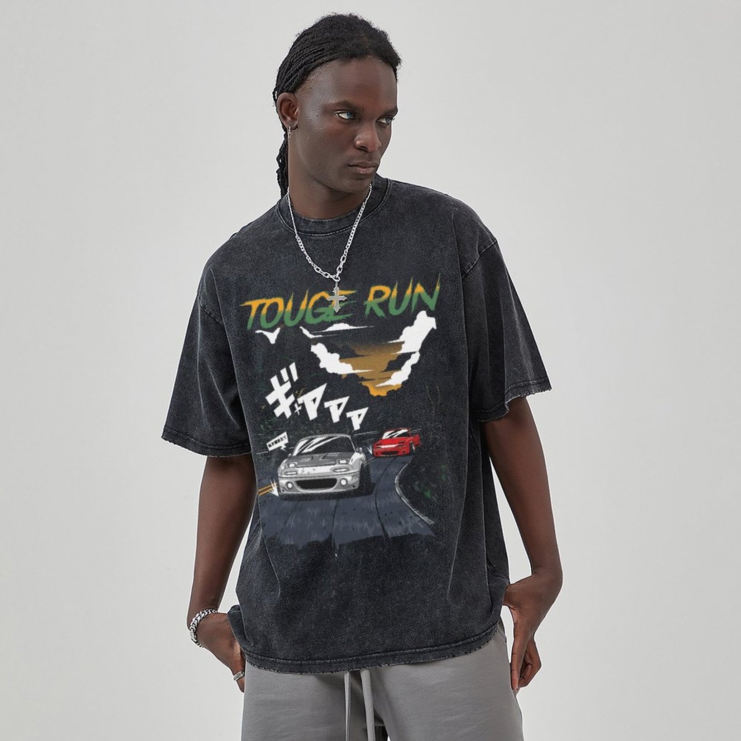 Unisex Vintage Solid Wash Denim T-Shirts 1016