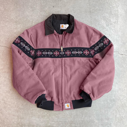 Vintage tribal pattern zip-up jacket-Maverick