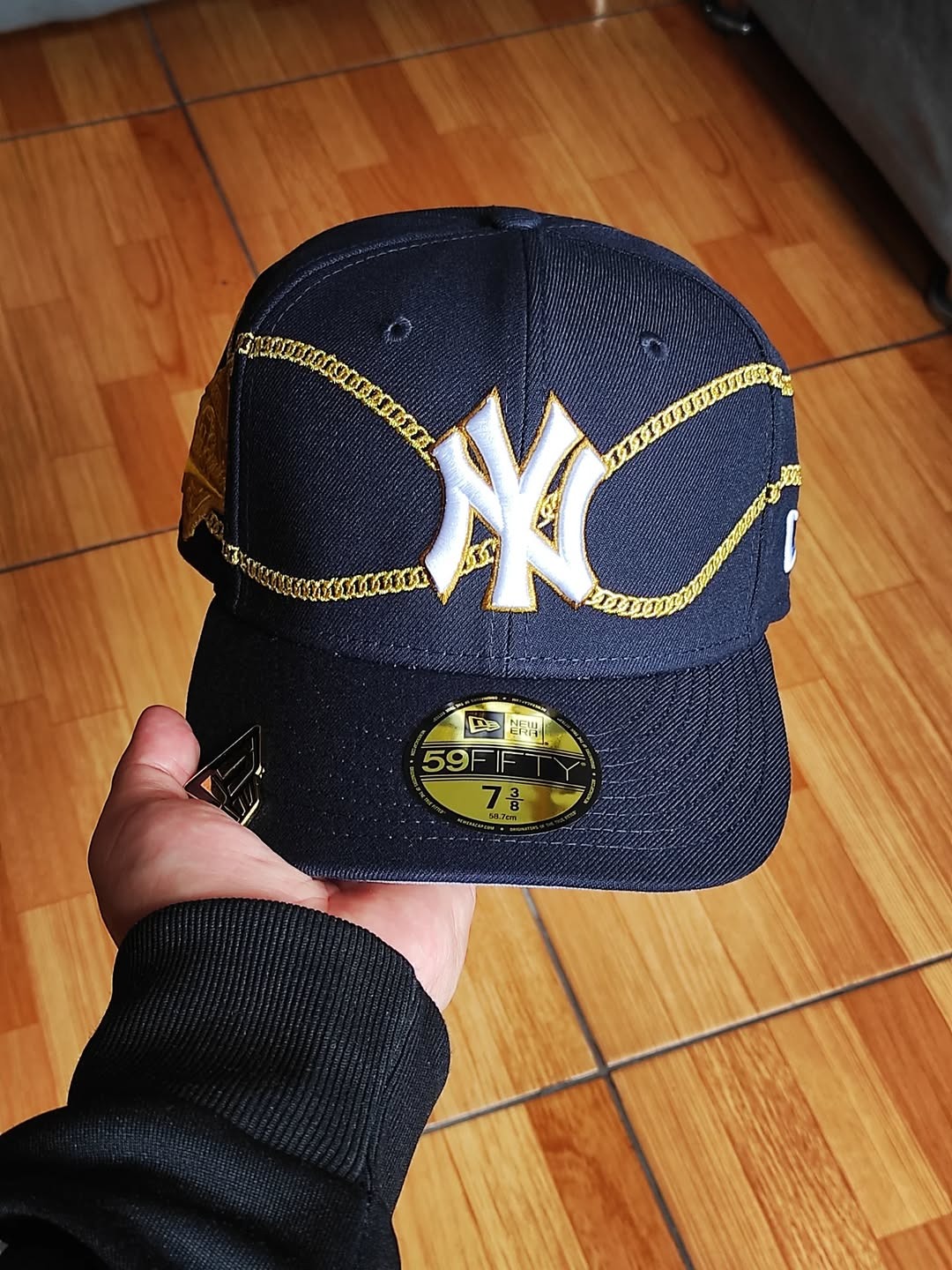 NEW ERA NEW YORK YANKEES 59FIFTY CHAIN EMBROIDERED CASUAL BASEBALL CAP-Maverick
