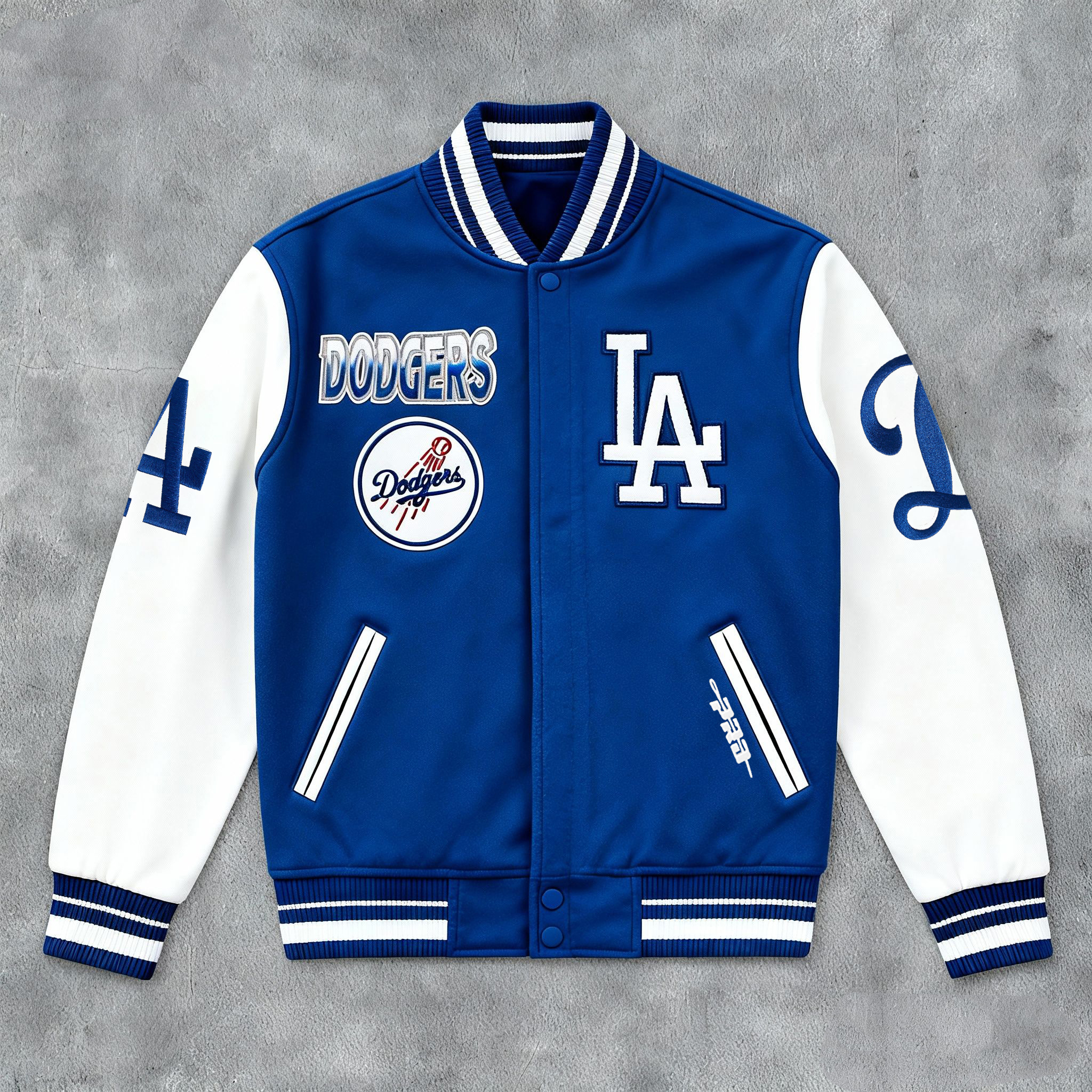 Street Style Fashion Print Long Sleeve Baseball Jacket-Maverick