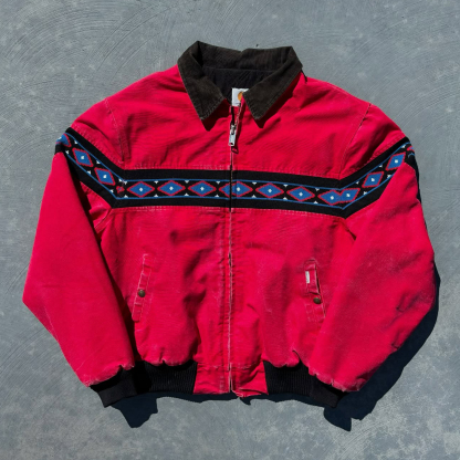 Vintage Tribal Lined Zip-Up Jacket-Maverick