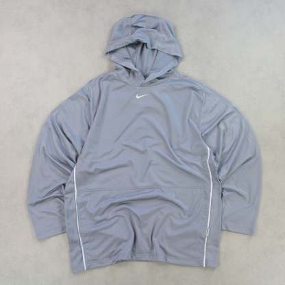 RARE 00s Basketball  Hoodie Grey-Maverick