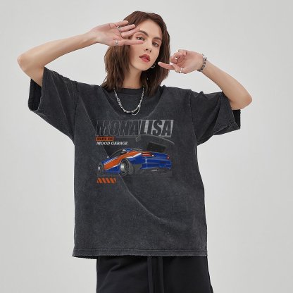 Unisex Vintage Solid Wash Denim T-Shirts 1011