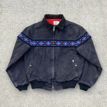 Vintage Tribal Lined Zip-Up Jacket-Maverick