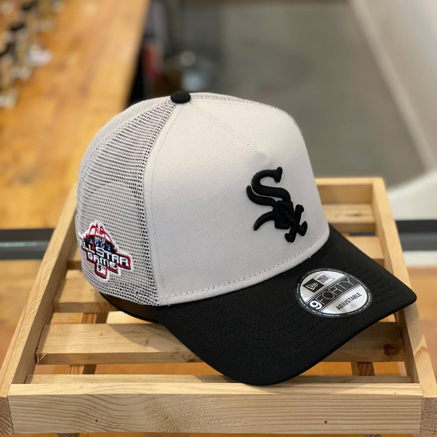 NEW ERA 9FORTY A MLB CHICAGO WHITE SOX. STONE TWO-TONE EDITION MESH BASEBALL CAP-Maverick