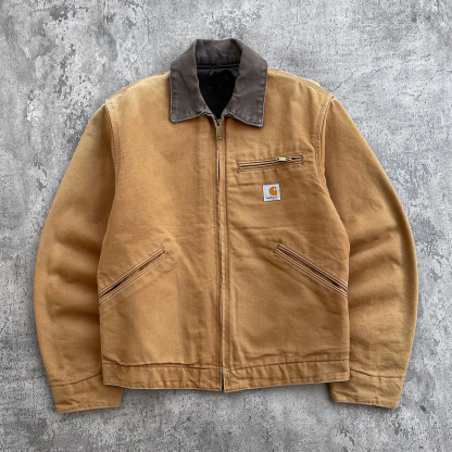 Solid Color Long Sleeve Zipper Multi-Pocket Jacket-Maverick