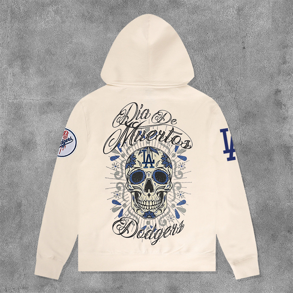 Stylish Los Angeles Skull Print Long Sleeve Hoodies-Maverick