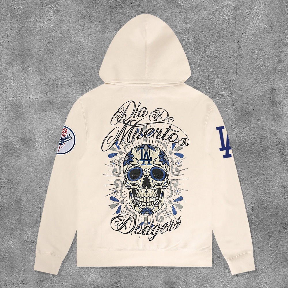 Stylish Los Angeles Skull Print Long Sleeve Hoodies-Maverick