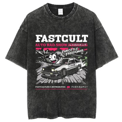 Unisex Vintage Solid Wash Denim T-Shirts 1005