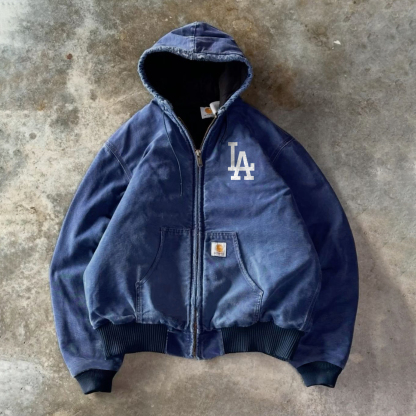 Stylish Classic Logo Print Long Sleeve Zipped Jacket-Maverick