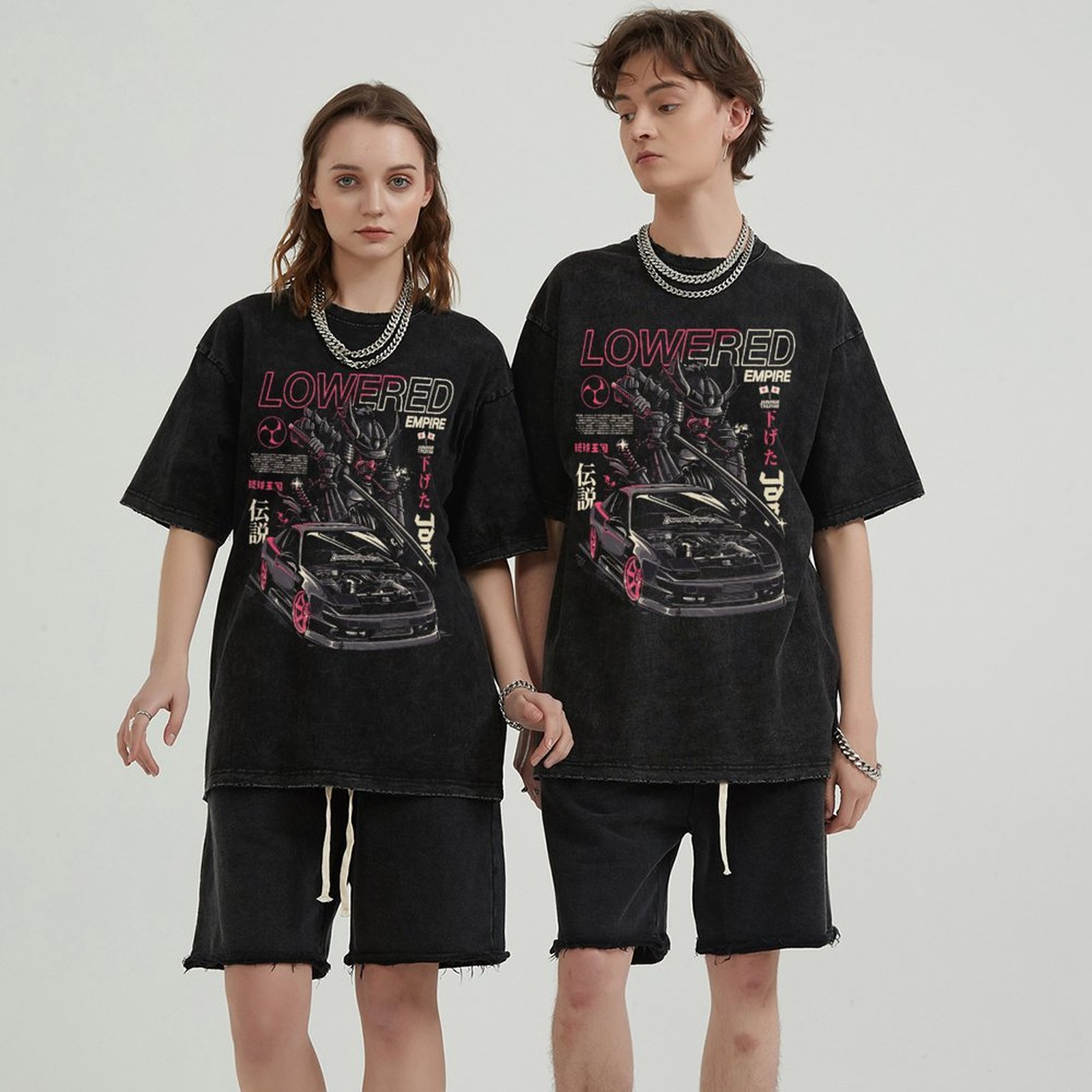 Unisex Vintage Solid Wash Denim T-Shirts 1010