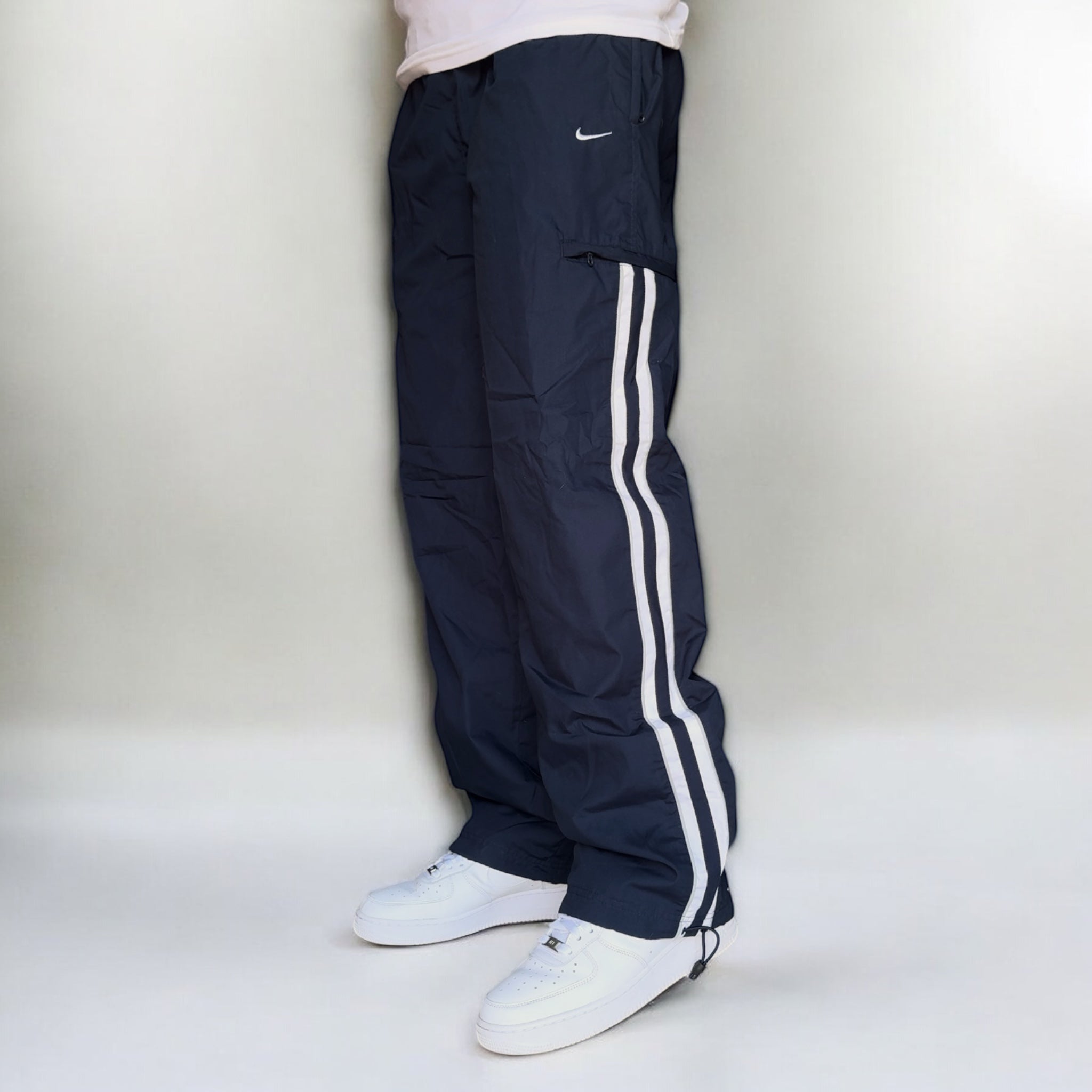 RARE 2000s Baggy Trackpants Navy-Maverick