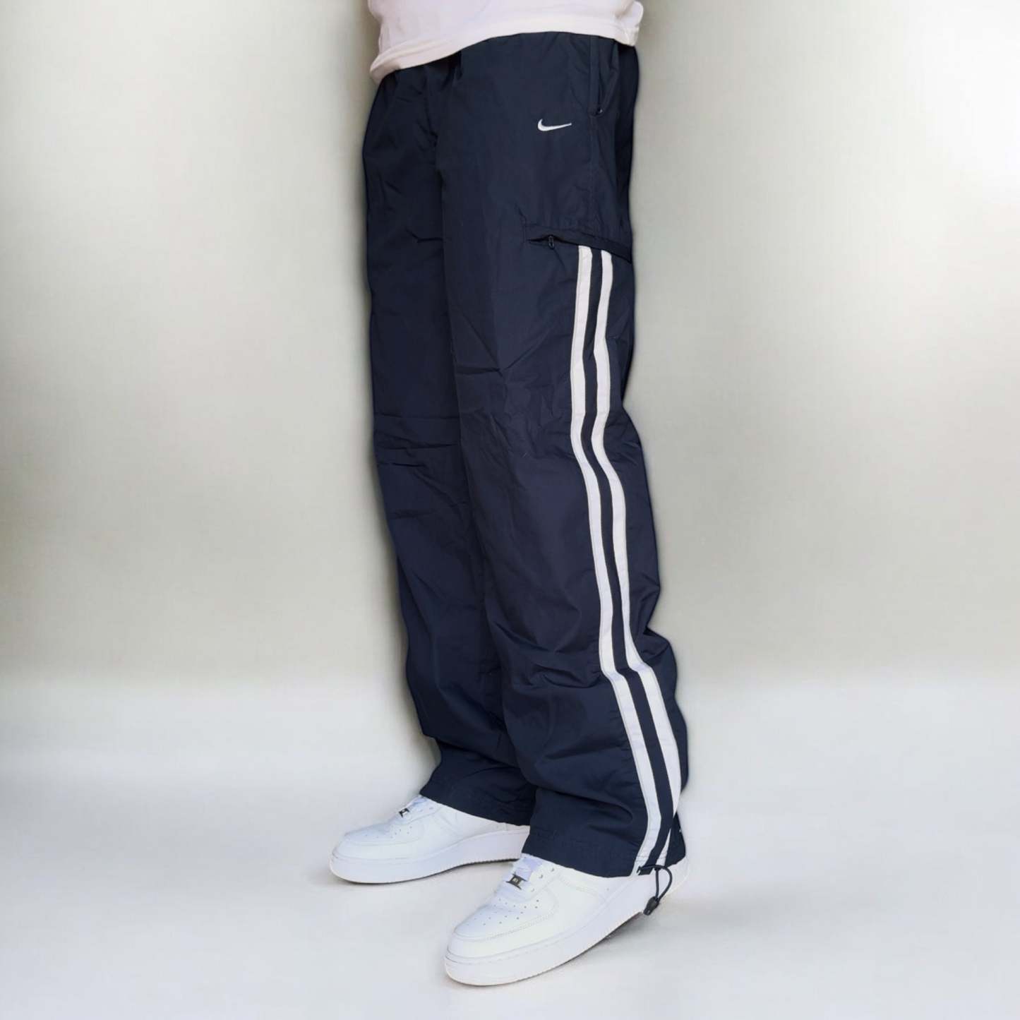RARE 2000s Baggy Trackpants Navy-Maverick