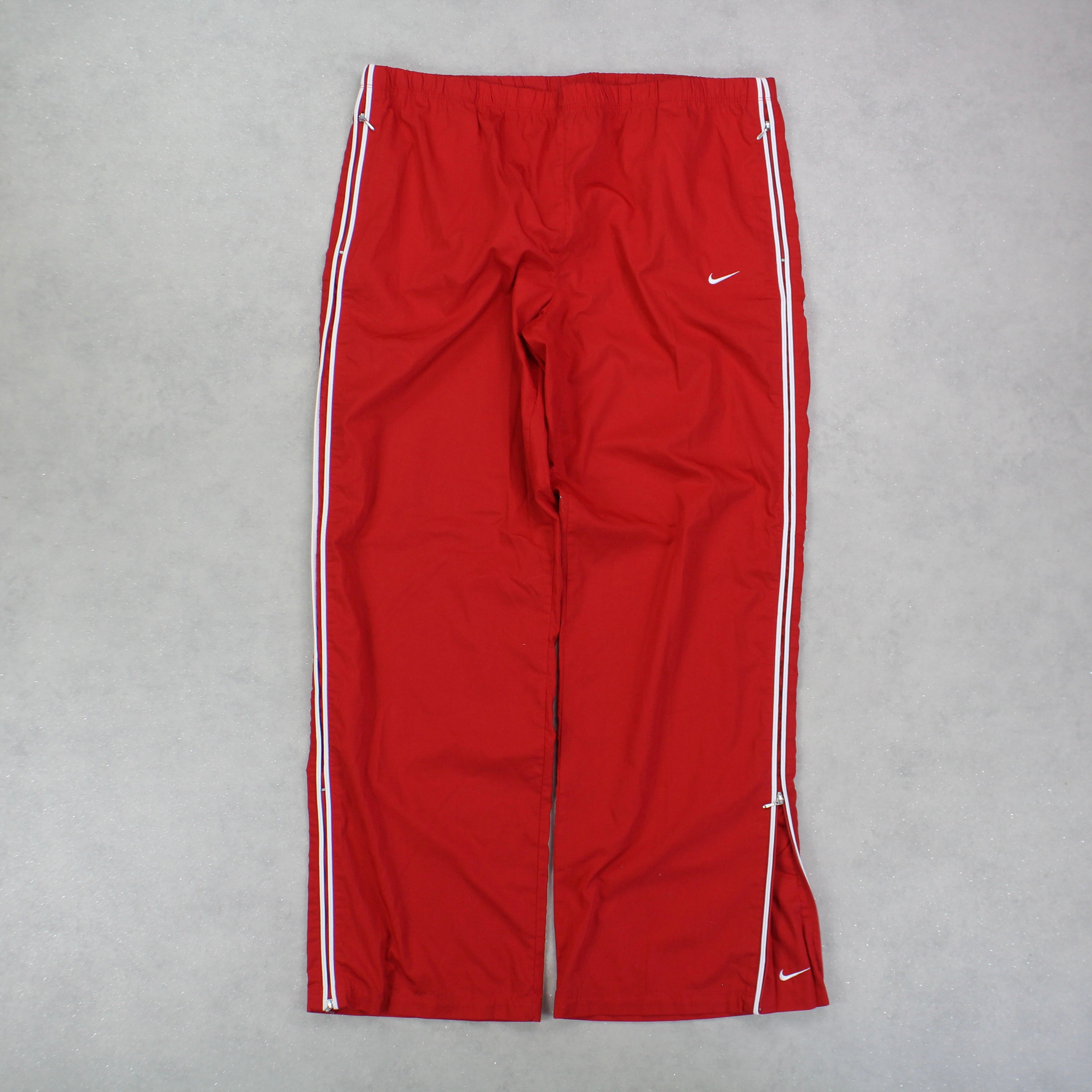 RARE 00s Baggy Trackpants Red-Maverick