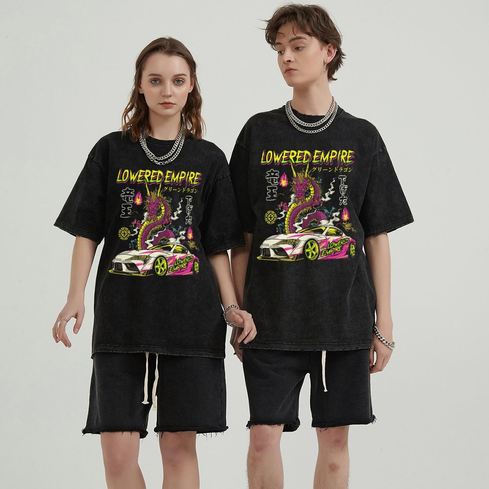 Unisex Vintage Solid Wash Denim T-Shirts 1009