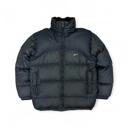 Vintage Y2K Puffer Daunenjacke Schwarz-Maverick