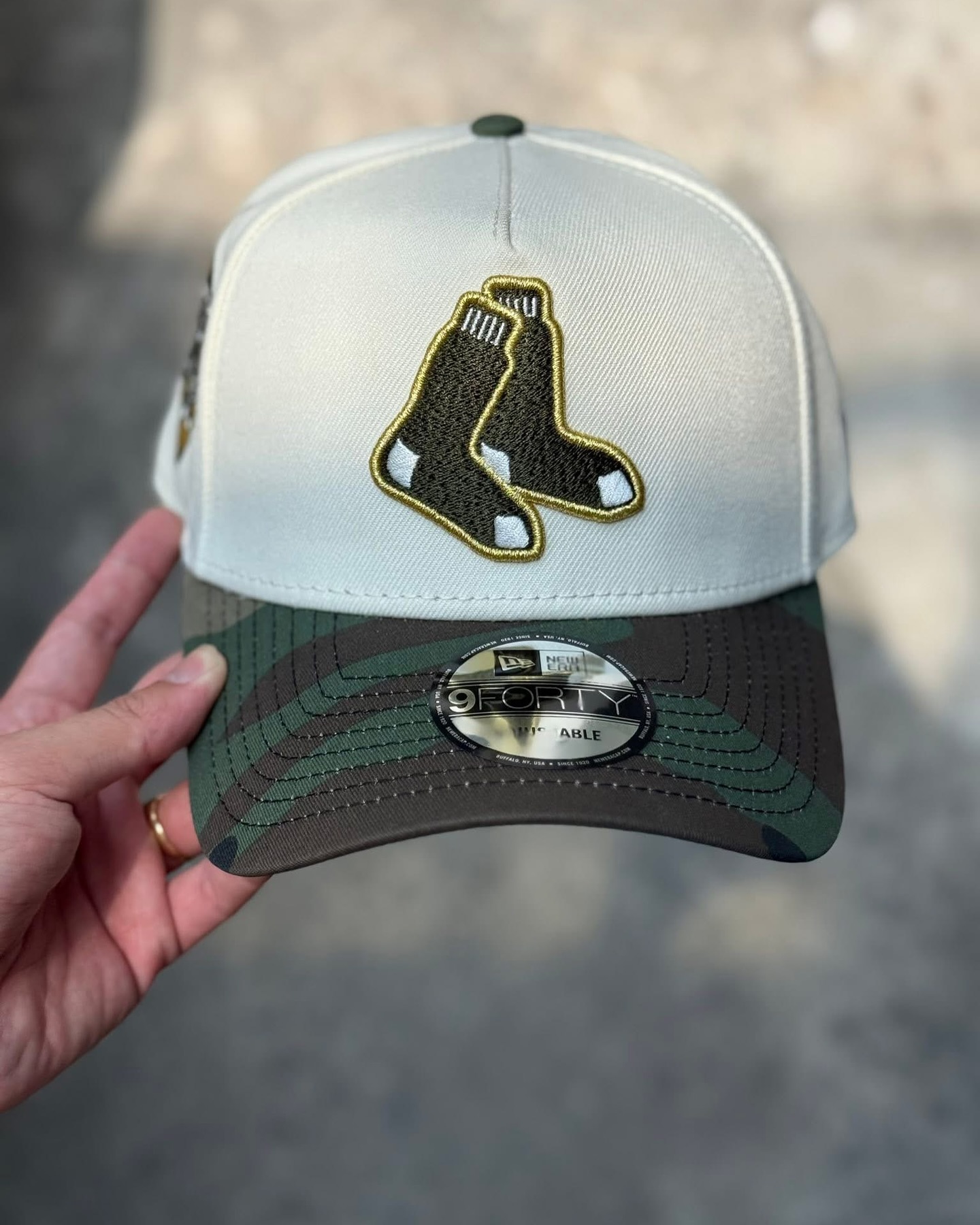 NEW ERA BOSTON RED SOX FENWAY 90TH ANNIVERSARY CHROME CAMO TWO TONE EDITION 9FORTY A FRAME SNAPBACK CAP-Maverick