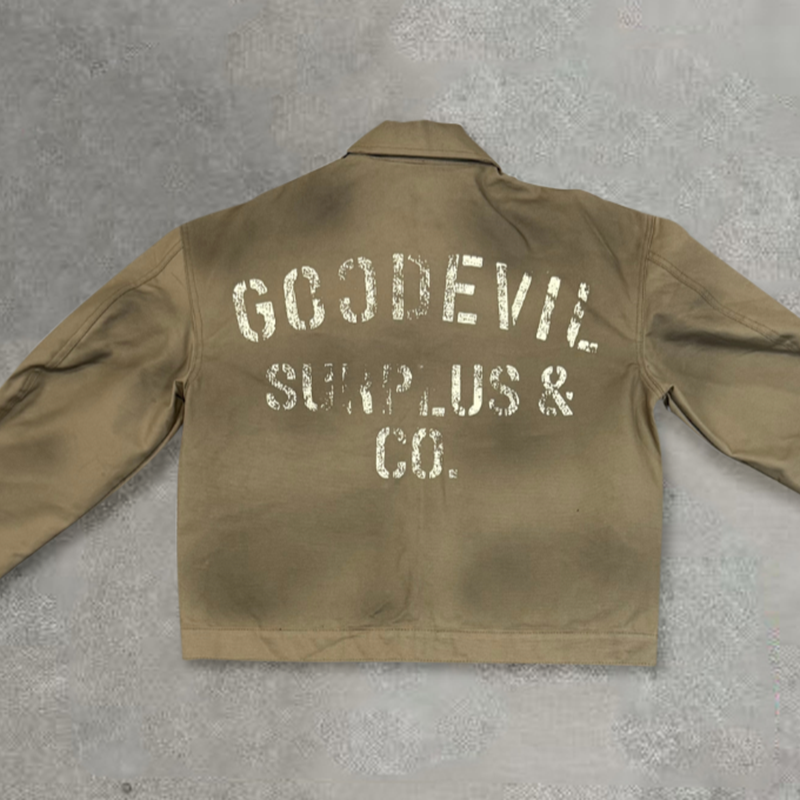 Retro Thin Print Dirty Jacket-Maverick