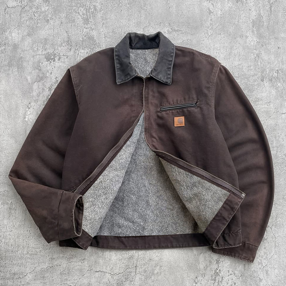 Contrast Color Long Sleeve Zipper Plush Jacket-Maverick